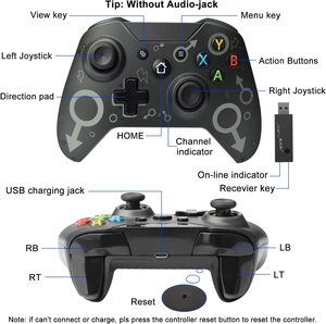 2.4G kablosuz oyun denetleyicisi için Xboxes One Joystick Mando Manette için PS3 adet Windows 7 8 10 Gamepad - Product Image 6