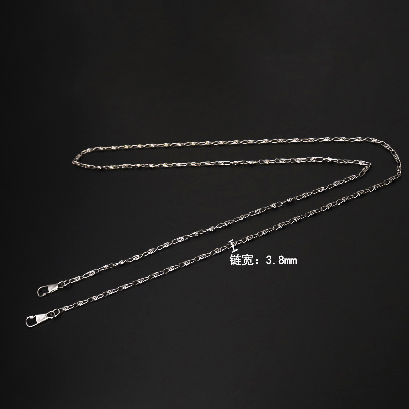 120cm white rhodium plated swan neck chain