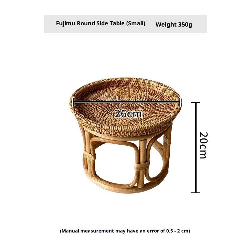 Weng wood round side table (small size