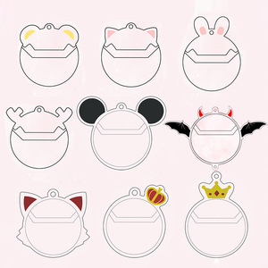 Hàng loạt sản xuất tùy chỉnh PU da hình Túi dây đeo chuỗi Lolita BAT Vai Messenger túi ví - Product Image 6