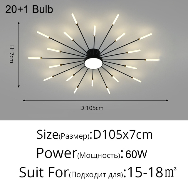 20+1 Bulb 60W Black