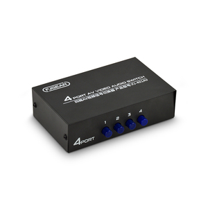 FJ-401AV Fjgear <strong>4</strong> PORT <strong>VIDEO</strong> AUDIO <strong>SPLITTER</strong> <strong>4</strong> in 1 Out Bandwidth 250mhz with Iron Shell Two Way Switch - Product Image 3