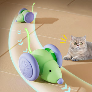 Rastgele fare rota ile akıllı interaktif kedi oyuncak, USB şarj edilebilir otomatik Dodge sessiz yavru oyuncak - Product Image 4