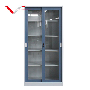 Tủ sách, tủ đựng đồ bằng kính trượt, kim loại, thép, có <span class=keywords><strong>4</strong></span> ngăn kệ, dùng làm tủ hồ sơ văn phòng - Product Image 6