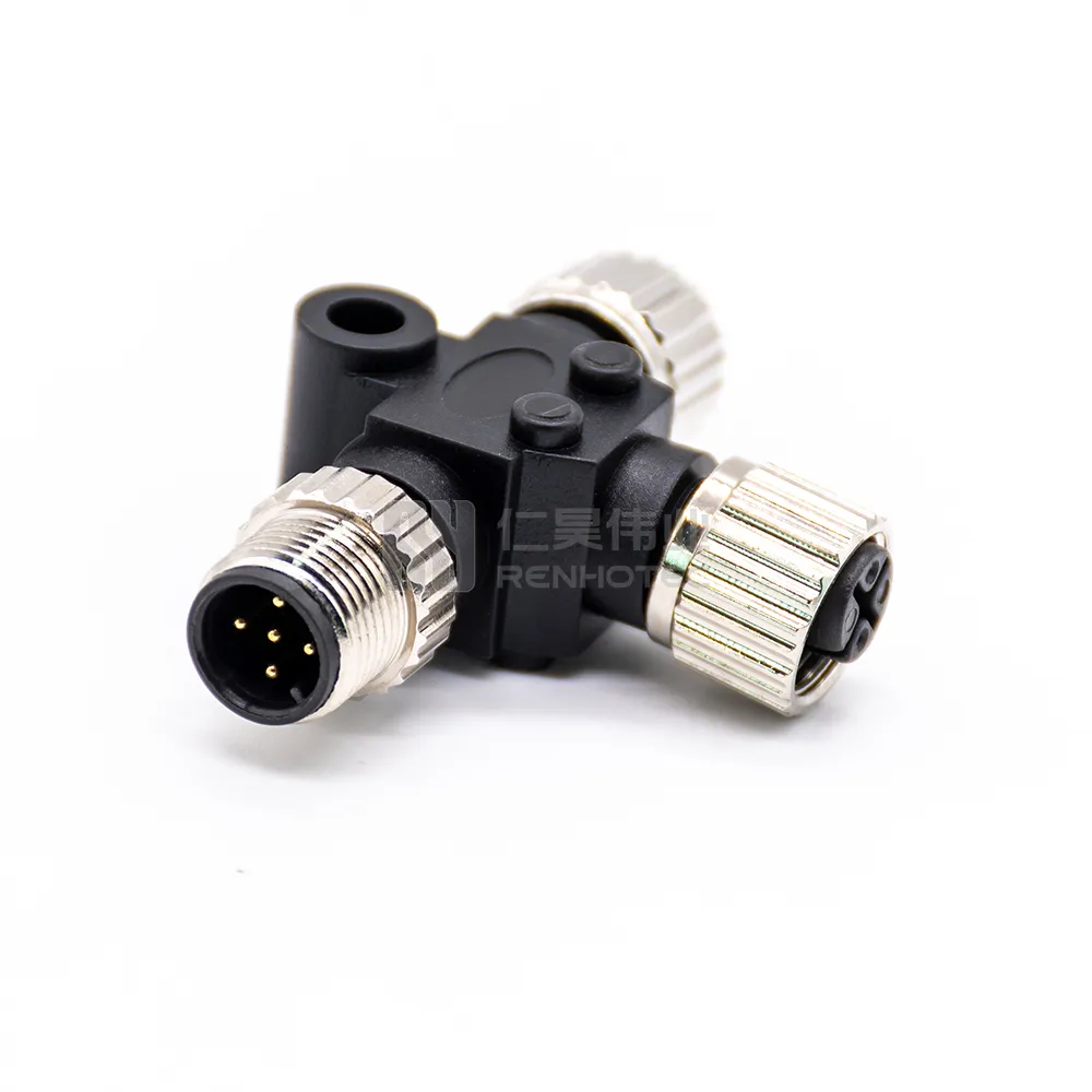 M12 Naar M8 Y Type Distributeur Connector Mannelijke 4pin Naar 2 * Vrouwelijke 3pin Plug SAC-3P-M12Y/2xm 8fs-1683471 Bcc0f59 Bcc M414-M313-M313