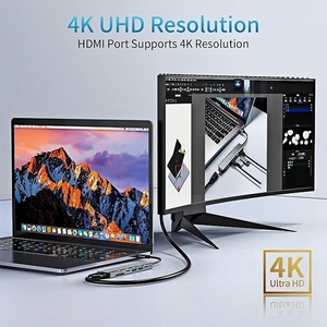 Venta caliente USB C Tipo C Hub 7 en 1 TF/SD HDTV 4K/30Hz Usb Hub Adaptador multifunción para computadoras portátiles MacBook Pro y tipo C Windows - Product Image 2