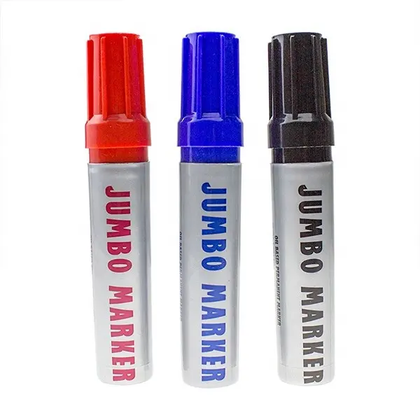 स्वनिर्धारित लोगो बहु-रंग बड़ा आकार फाइबर टिप स्थायी मार्करों, जंबो स्थायी मार्कर पेन