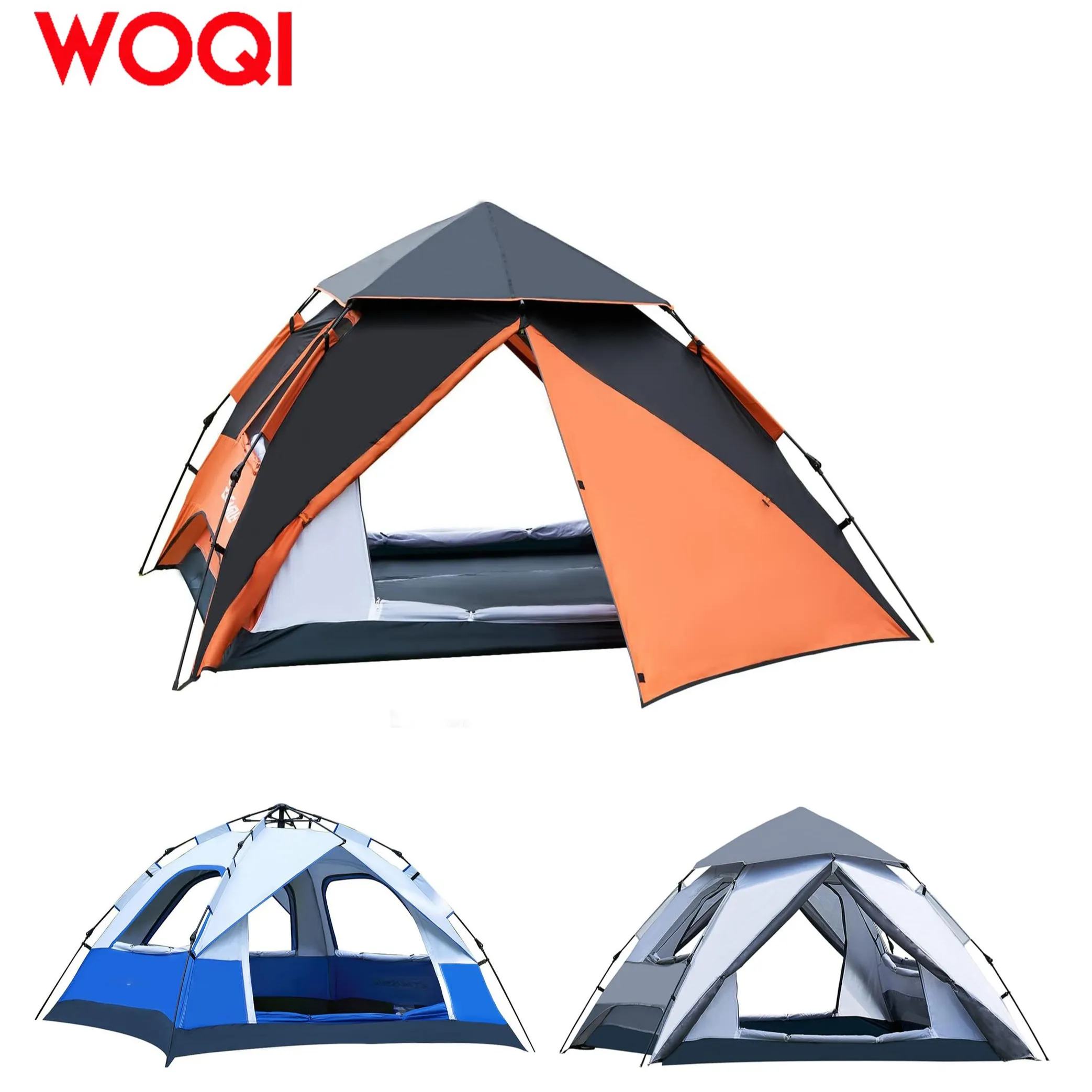 خيمة منبثقة خفيفة الوزن من WOQI ، أربعة أشخاص ، خيمة حقيبة ظهر خارجية للسفر والمشي لمسافات طويلة