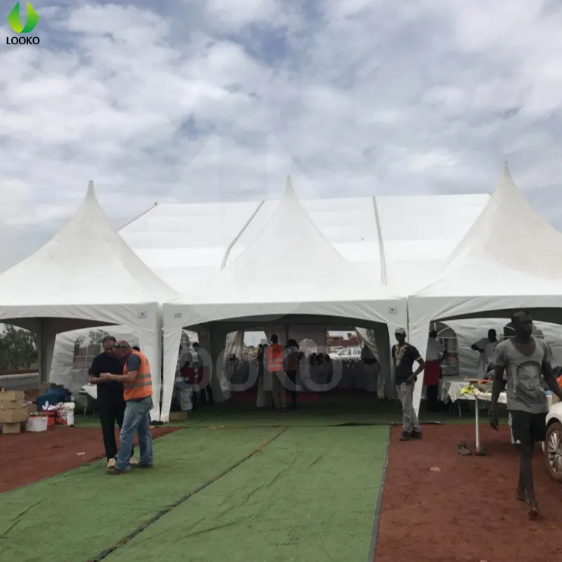 خيمة احترافية بقياس 20×40 للاجتماعات خارج المنزل تكييف هواء لشبابيتو تكفي 500 شخص لحفلات الزفاف