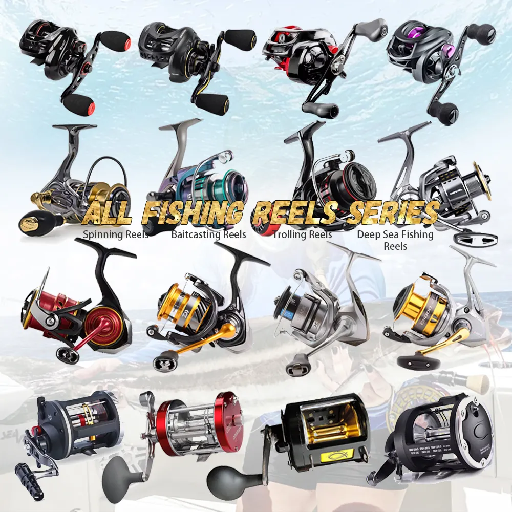 Carretes de fundición de cebo Original Full Metal Shimano Daiwa Kastking Ryobi Baitcast Carrete de pesca Fabricación al por mayor