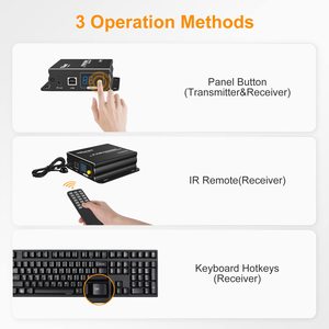 TESmart 120m KVM扩展器，通过带KVM键盘鼠标的UTP/FTP电缆，用于数据中心房间 - Product Image 4