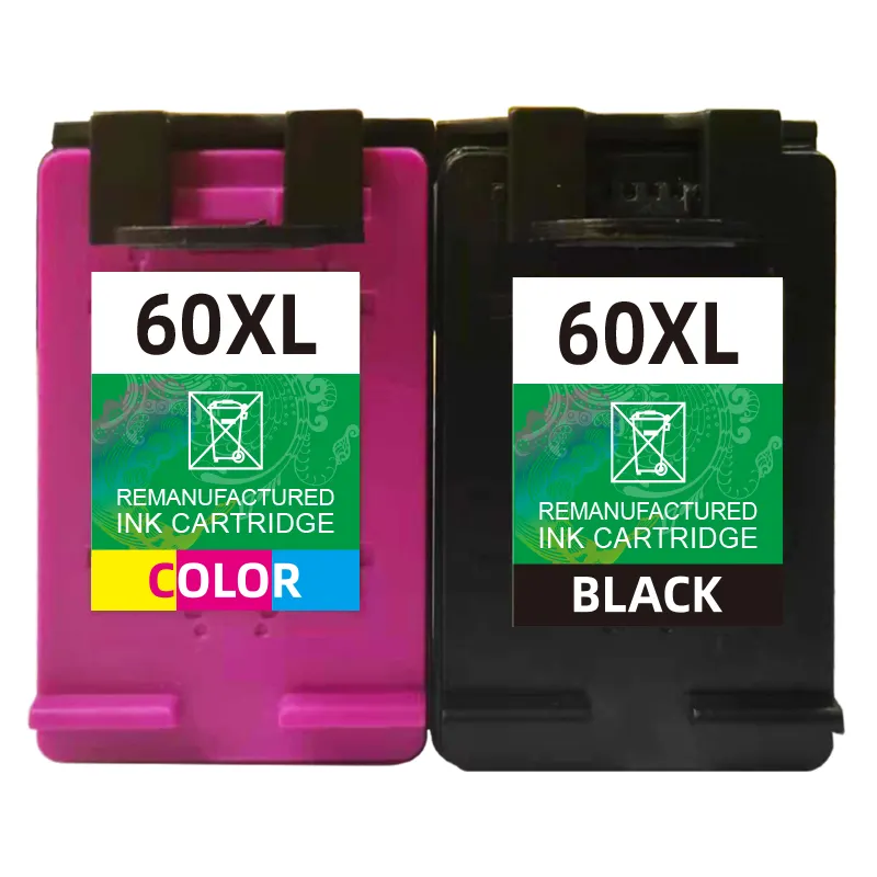 Hicor 60 XL 60XL Premium Remanufactured Color Ink Cartridge For HP Deskjet D2545 D2560 D2680 F2430 F4435 Printer