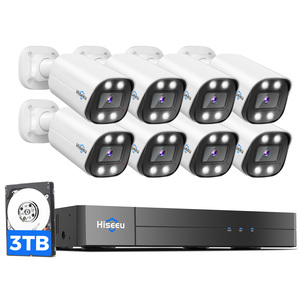 Hiseeu Factory Color Night Vision 8 canales 4K 8MP Video Home Security Camera System Outdoor - Product Image 1
