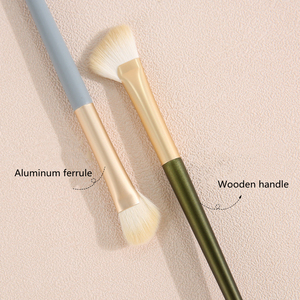 High Quality Synthetic Hair Facial Make up Highlighter Fan Shape Nose Shadow Makeup <strong>Brush</strong> With Custom Logo - Product Image 3