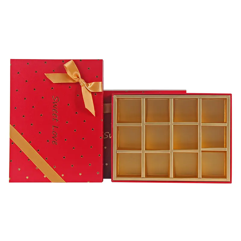 Caja de cartón para chocolate, Cajas de Regalo de confitería con diseño personalizado, precio al por mayor