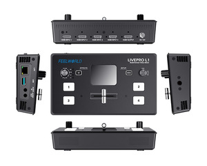 4 entradas HDMI Producción multicámara USB3.0 Mezclador de video Conmutador Control remoto por PC/APP conmutador de video en vivo