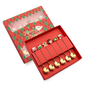 Ucuz küçük mevcut öğe zarif noel tema çatal anıt yaratıcı hediye için çalışan ortağı istemci için altı adet Set - Product Image 2