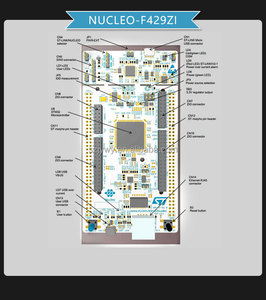 STM32F429ZI MCU scheda di valutazione integrata a 32 Bit Nucleo-144 serie Mbed abilitata per lo sviluppo NUCLEO-F429ZI STM32F429I-DISCO - Product Image 2