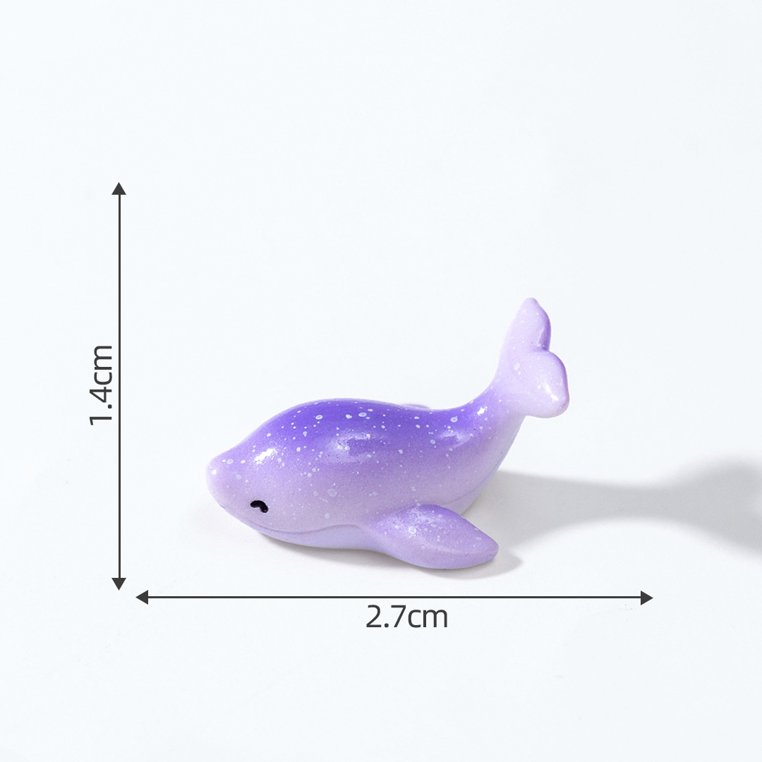 7 delfini viola colorati