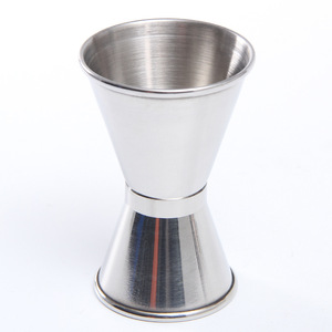 15/30ml çift Metal şarap Jigger sürdürülebilir Barware paslanmaz çelik ölçüm fincan maşa özel Logo ev Bar kullanımı cam malzeme - Product Image 5