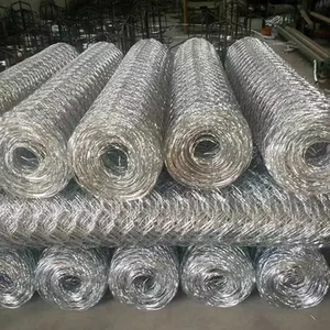 亜鉛メッキ鉄ワイヤーチキンワイヤーメッシュフェンス1/2 "3/4" 1 "家禽ケージ用六角形ワイヤーネットカスタムカッティングサービス - Product Image 1