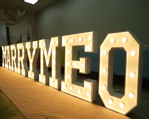 Düğün için kayan yazı harfler 4ft Led numarası özel dev Logo büyük numarası Light up işaretleri açık büyük sayılar için parti - Product Image 6