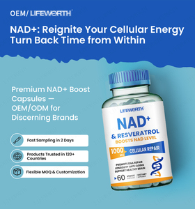 Kapsul Antioksidan Lifeworth NAD+ Resveratrol & Nicotinamide Riboside Bersertifikat HACCP GMP untuk Dewasa - Product Image 3