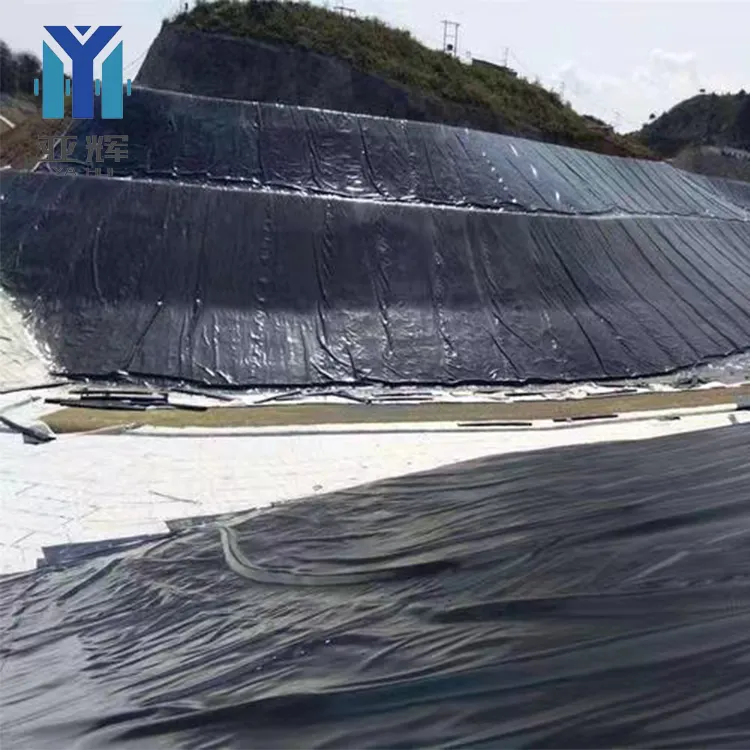Ldfill dam lapisan plastik membran Danau pertanian tangki ikan film kolam liner 0.5mm 1.5mm 2mm ketebalan hdpe geometre