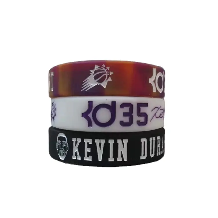 35 numero Kevin bracciale in silicone da basket per uomo e adulti logo personalizzato nome cinturino da polso in silicone NBA vendita calda