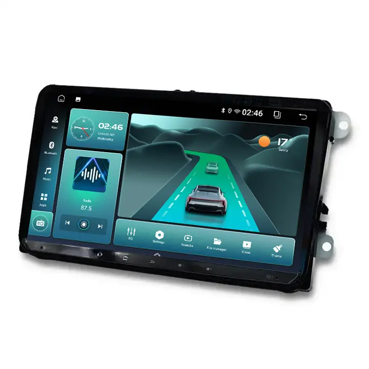 Lecteur vidéo de voiture Android 9 pouces pour VW Volkswagen Skoda Golf 5 Golf 6 Polo Passat B5 B6 Jetta Seat Autoradio de voiture Navigation GPS