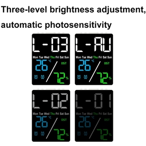 Fabrik preis Multifunktion ale Temperatur-/Feuchtigkeit anzeige Elektronischer Wecker - Product Image 4