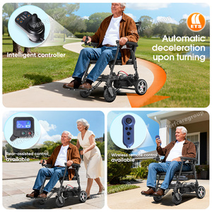 Fauteuil roulant électrique pliable et léger en carbone Fauteuil roulant électrique à mobilité Offre Spéciale pour personnes âgées handicapées avec roues anti-basculement - Product Image 4