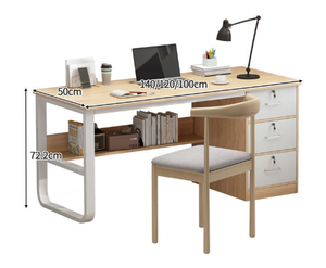 Mesa de ordenador multifuncional de diseño Industrial moderno y duradero, Panel Simple de madera para el hogar, oficina, Hospital, muebles de oficina - Product Image 6