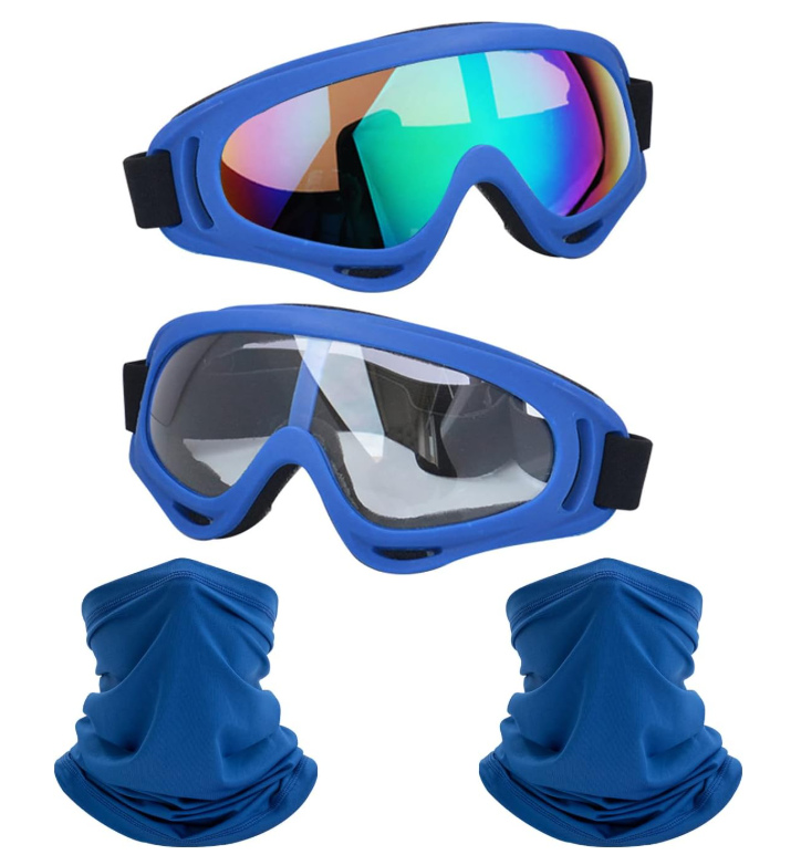 1 paire de lunettes + 1 masque Bleu