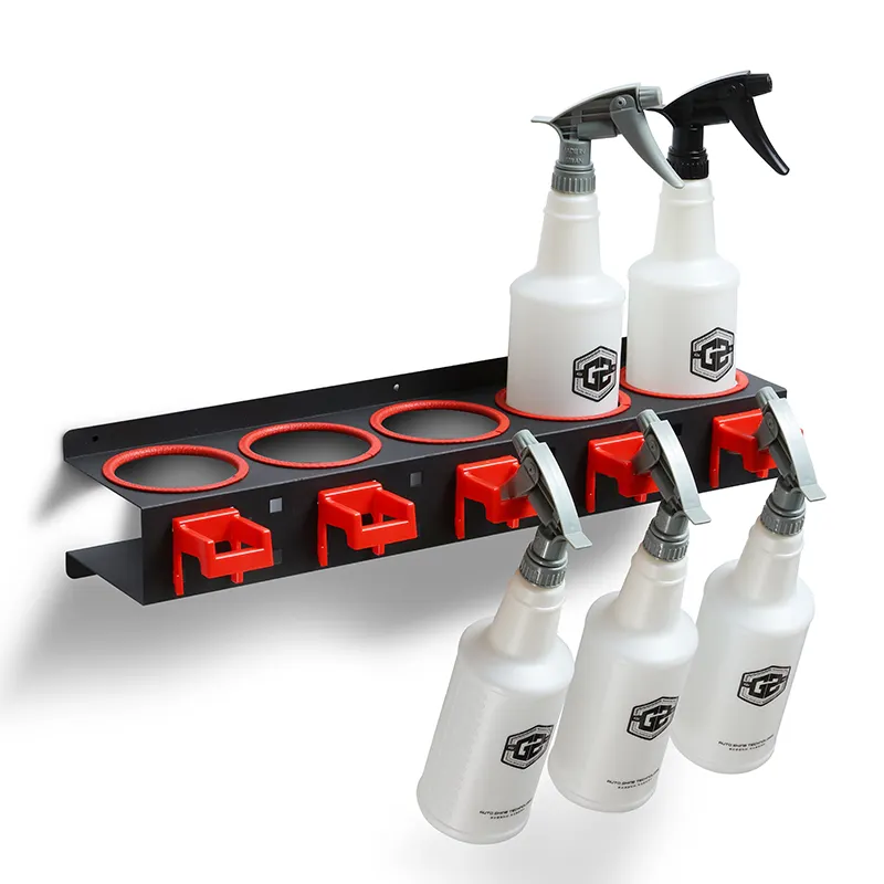 GS support de rangement de bouteilles de pulvérisation support d'outils d'entretien automobile polyvalent outil de détail de produits de nettoyage de voiture