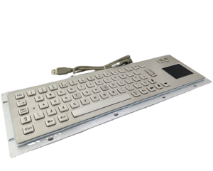 Teclado impermeable Teclado de metal industrial Teclado metálico Teclado de montaje en panel con panel táctil - Product Image 1