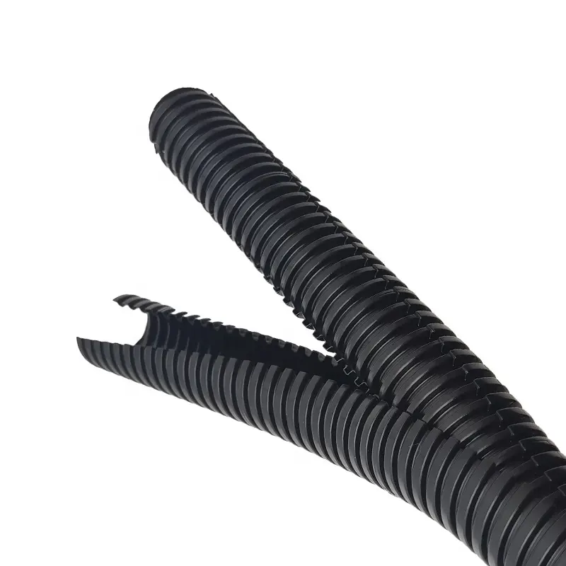 Tubo de conducto de Metal Flexible y corrugado, tubo de Pvc ajustado con revestimiento de plástico, Color gris