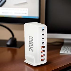 268W GaN USB Typ C Schnell ladegerät Mehrere Anschlüsse PD QC4.0 100W Desktop-Schnell ladegerät Handy adapter mit 30W Ausgangs leistung - Product Image 5