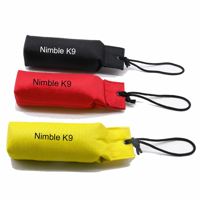 Nimble K9 Sustainable Eco-Friendly Wooden Training Tug Toy Oxford Cloth Chew Toy Dogs Linen Material Indestructible Outdoor Use