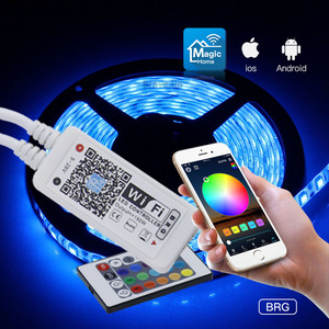 Aplicación de Control de voz RGB LED tira de luz controlador Compatible Alexa Siri DC 5V-24V 144W salida Wifi Control remoto para decoración del hogar - Product Image 5