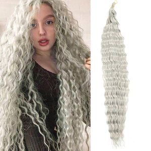 Wholesale Water <strong>Wave</strong> Wavy Crochet Hair Extension 30 Inch Deep <strong>Wave</strong> Twist Hair Synthetic Braids Hair - Product Image 1