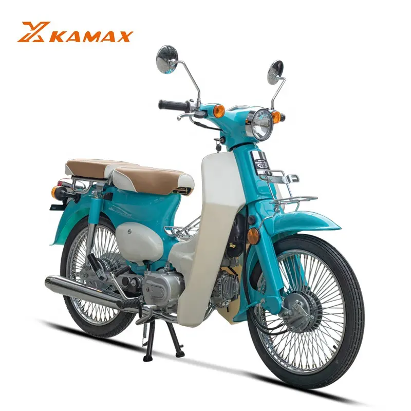Kamax moto de alta qualidade, cub azul, motocicleta, super cubo, clássico, gasolina, motocicleta