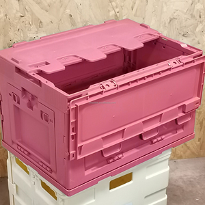 Foldable Storage Bin <strong>with</strong> <strong>Lid</strong> 50L Collapsible Plastic Storage Crate <strong>with</strong> Cutting Board Lidded <strong>Stackable</strong> Storage Box <strong>Container</strong> - Product Image 2