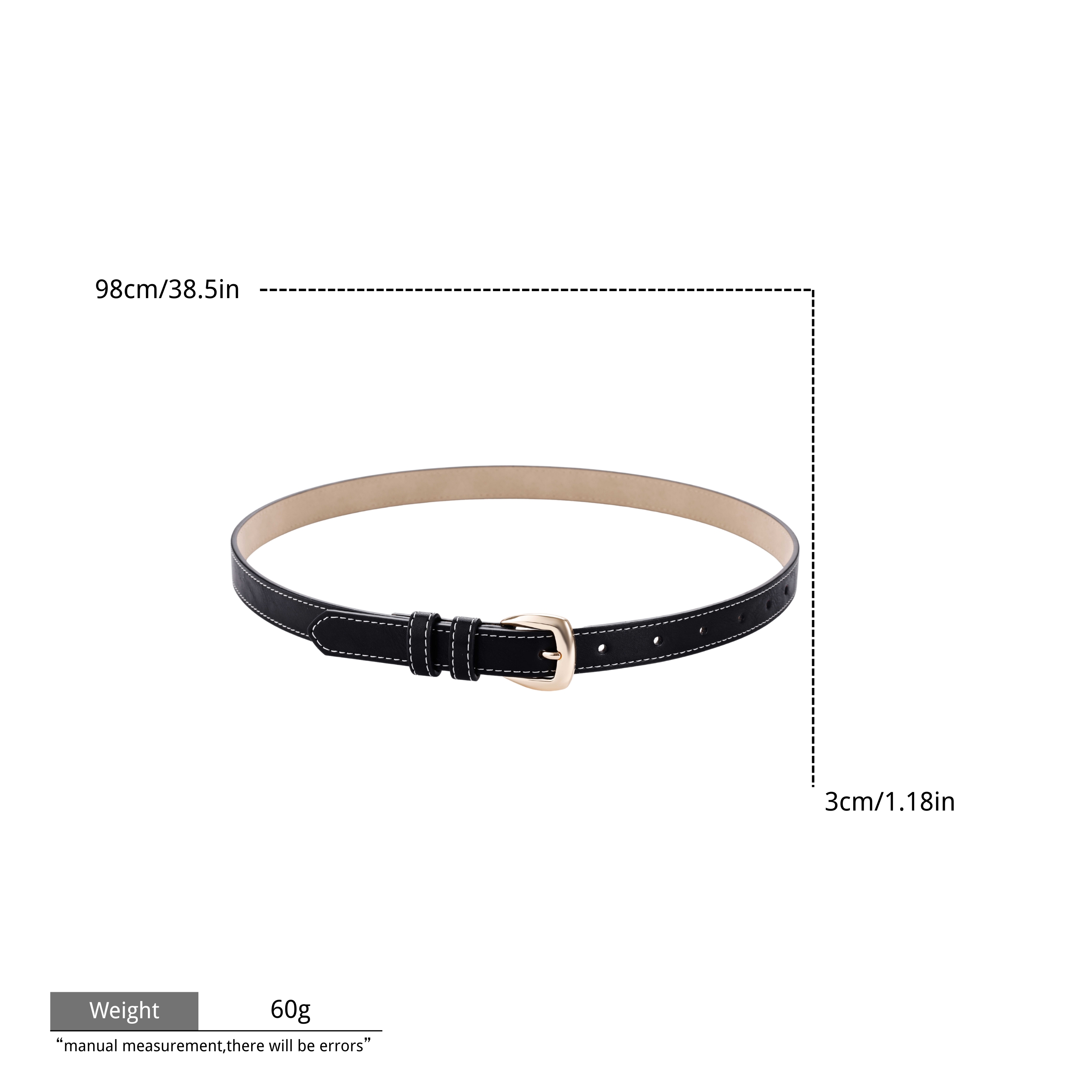 ceinture en cuir doré pour femmes-GRJ1521BT