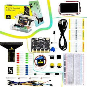 Aismartlink Microbit <strong>Basic</strong> Starter Kit for BBC Micro:bit V2 Accessories STEM Kit <strong>Coding</strong> for Beginners (Micro:bit V2.21 Included)