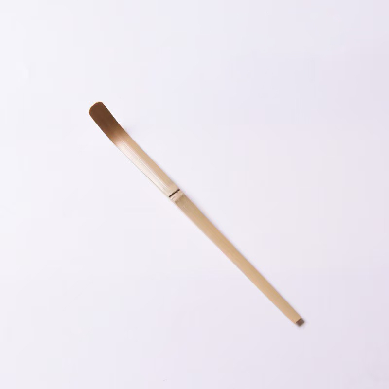 tea scoop -- white bamboo