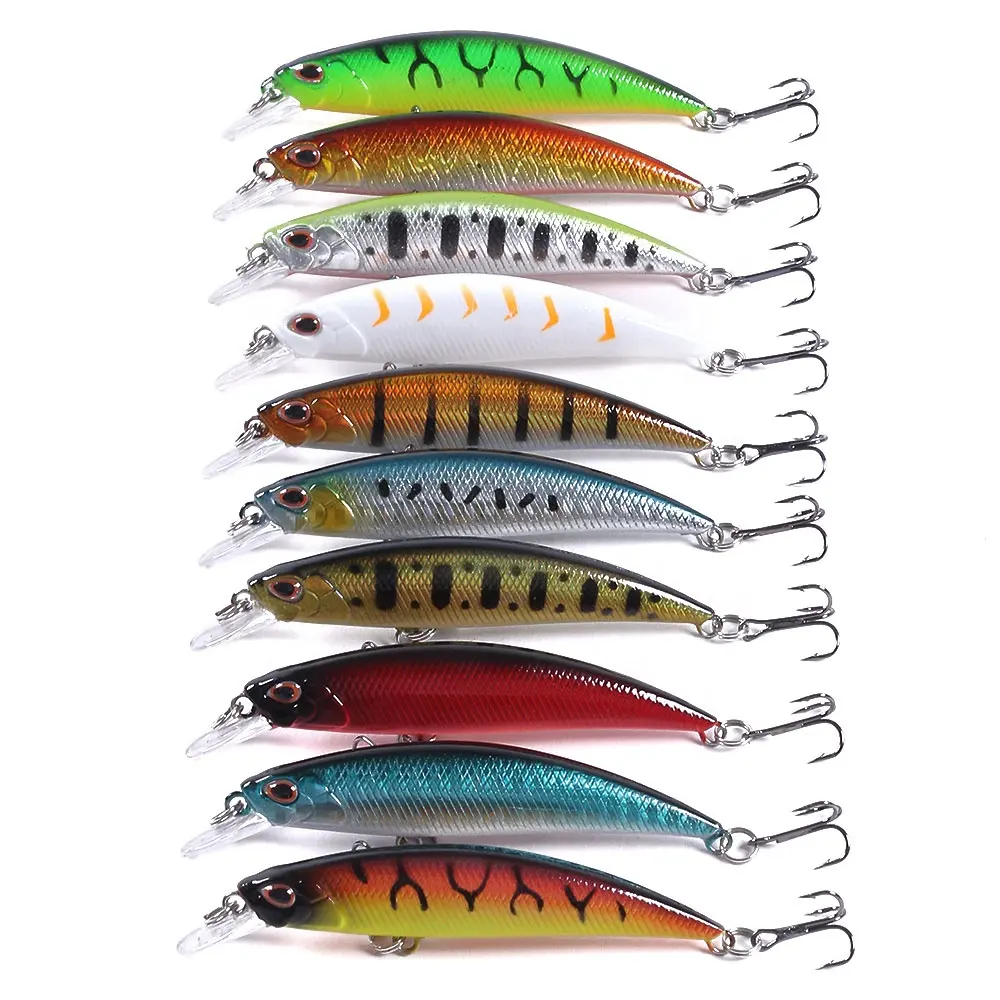 Lures balıkçılık toptan 80mm 9g batan Minnow cazibesi sert yem plaj Pesca bas balıkçılık