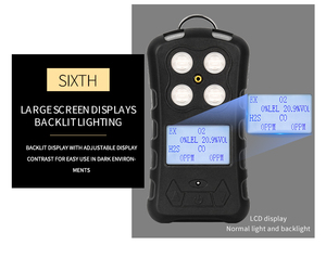 DTS-B004中国センサーガス検知器マルチガス検知器4ガス検知器LEL O2 H2S CO/SO2メタン - Product Image 6