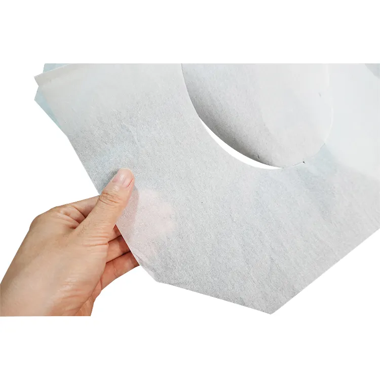 Promotional Recycle Pulp 1/2 Fold Disposable Flushable Toilet Seat Cover Paper
