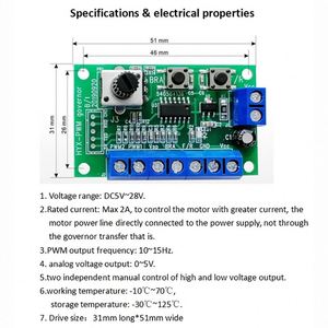 Controlador de velocidad del Motor de CC sin escobillas, controlador PWM, placa de Control de velocidad, regulador de punta, Control de avance y retroceso, 15KHz - Product Image 5